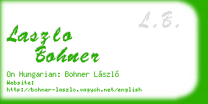 laszlo bohner business card