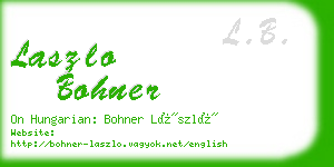 laszlo bohner business card
